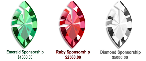 Corporate sponsorship types - Emerald, Ruby, Diamond