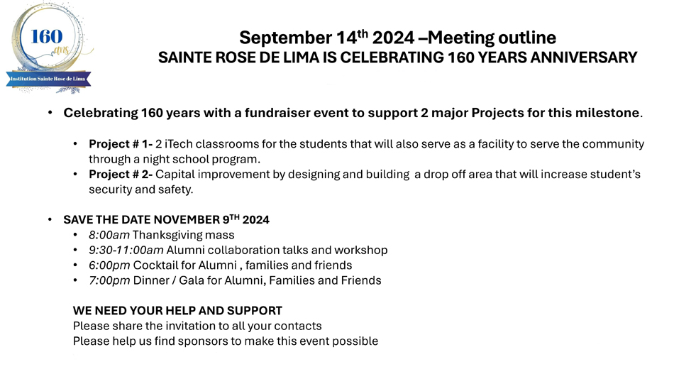 Sept 14 Zoom Meeting